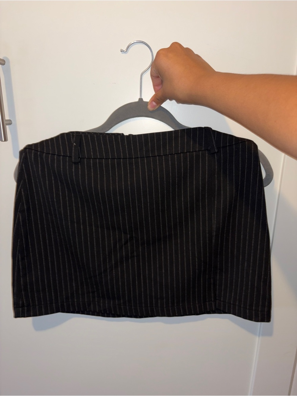 Black Pinstripe Women’s Skirt - Sleek Professional Style